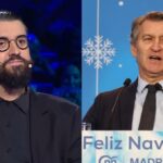 Manu Sánchez y Alberto Núñez Feijóo.