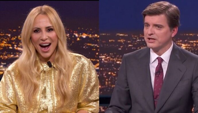 La reacción de Marta Sánchez cuando Marc Giró la llama 'sanchista'.