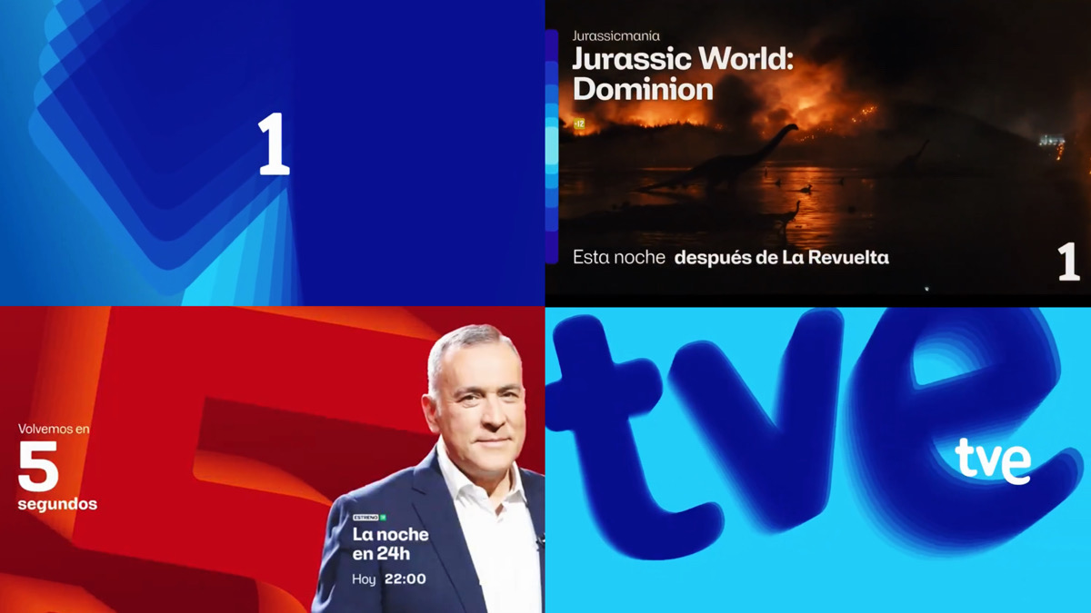 Montaje del cambio de imagen de RTVE