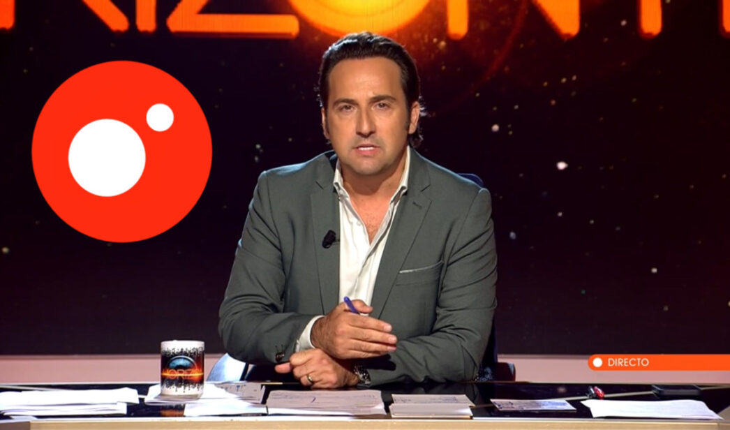 Iker Jiménez en 'Horizonte' y logo de Cuatro