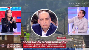 Montaje con Antonio Naranjo, Sarah Santaolalla y Nacho Abad