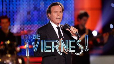Julio Iglesias y logo de 'De Viernes'