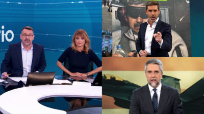 Fotomontaje de La 1, La Sexta y Telecinco
