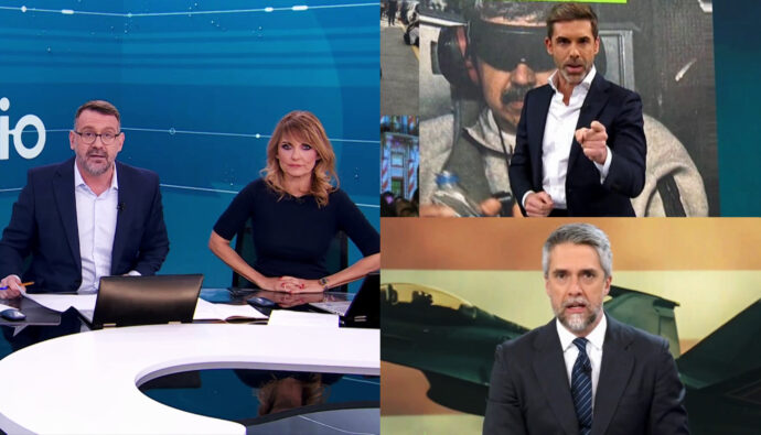 Fotomontaje de La 1, La Sexta y Telecinco