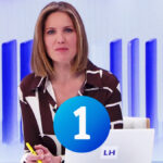 Silvia Intxaurrondo y logo de La 1