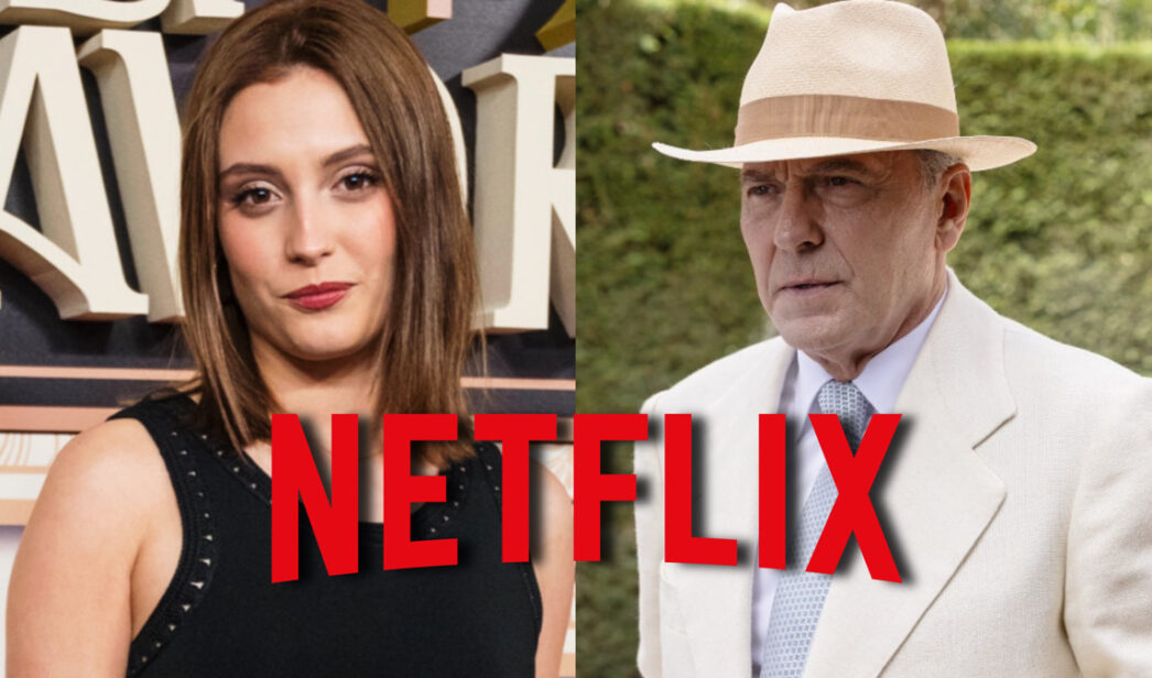 Ana Garcés, José Coronado y el logo de Netflix