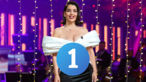 Ruth Lorenzo y el logo de La 1 de RTVE