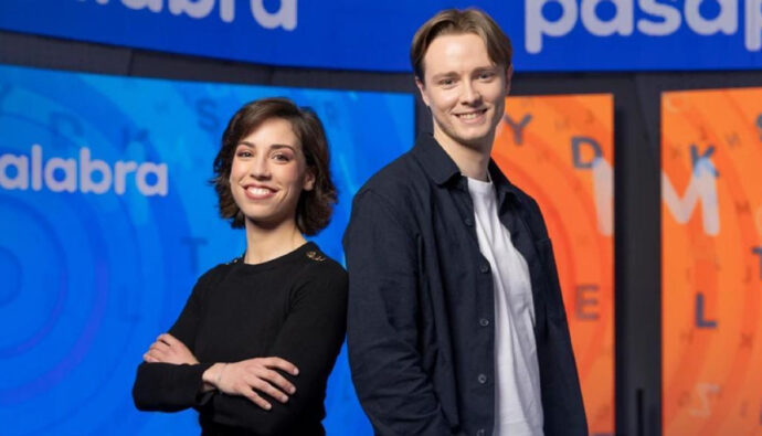 Rosa Rodríguez y Manu Pascual en 'Pasapalabra'