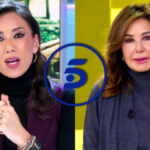 Patricia Pardo, Ana Rosa Quintana y logo de Telecinco