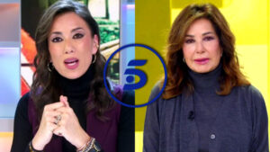 Patricia Pardo, Ana Rosa Quintana y logo de Telecinco