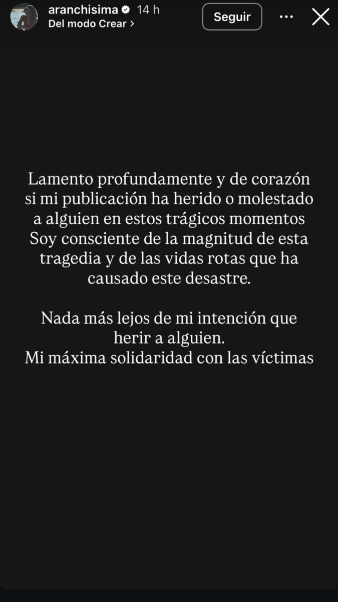 Historia de Arancha Pérez Ponce en Instagram