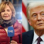 Almudena Ariza y Donald Trump.