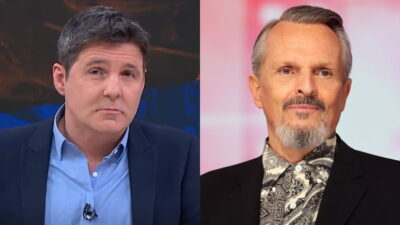 Jesús Cintora y Miguel Bosé.