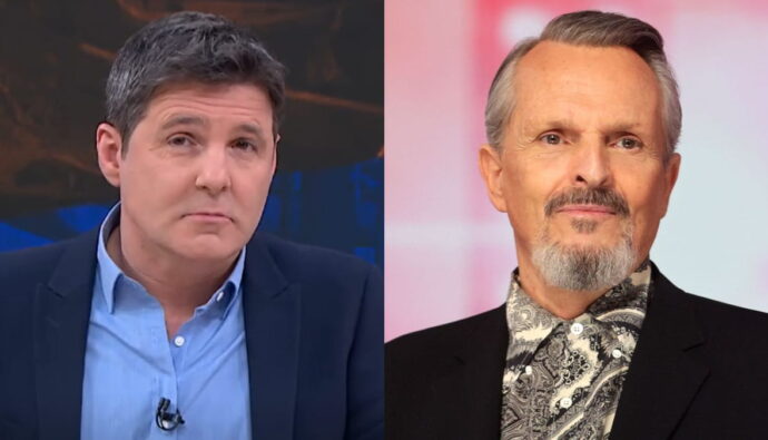 Jesús Cintora y Miguel Bosé.