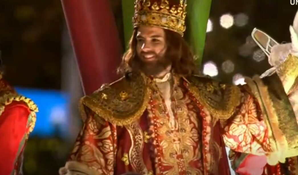 Rey Gaspar en la Cabalgata de Reyes.