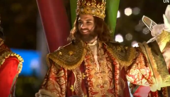 Rey Gaspar en la Cabalgata de Reyes.
