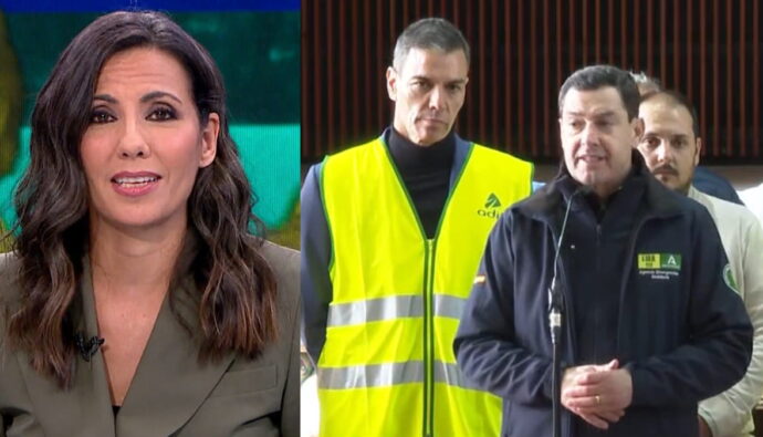 Ana Pastor, Pedro Sánchez y Juanma Moreno.