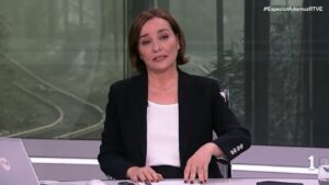 Pepa Bueno en el Telediario de TVE.