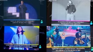 Los rótulos de 'Cachitos' en Nochevieja.