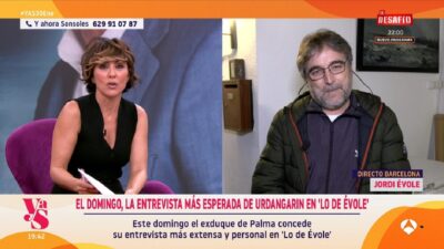 Sonsoles Ónega entrevista a Jordi Évole en 'Y ahora Sonsoles'.