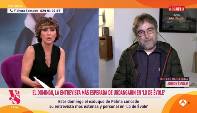 Sonsoles Ónega entrevista a Jordi Évole en 'Y ahora Sonsoles'.