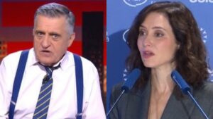 El Gran Wyoming e Isabel Díaz Ayuso.