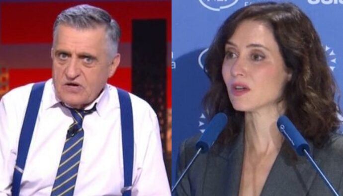 El Gran Wyoming e Isabel Díaz Ayuso.