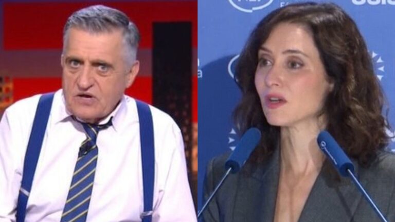 El Gran Wyoming e Isabel Díaz Ayuso.