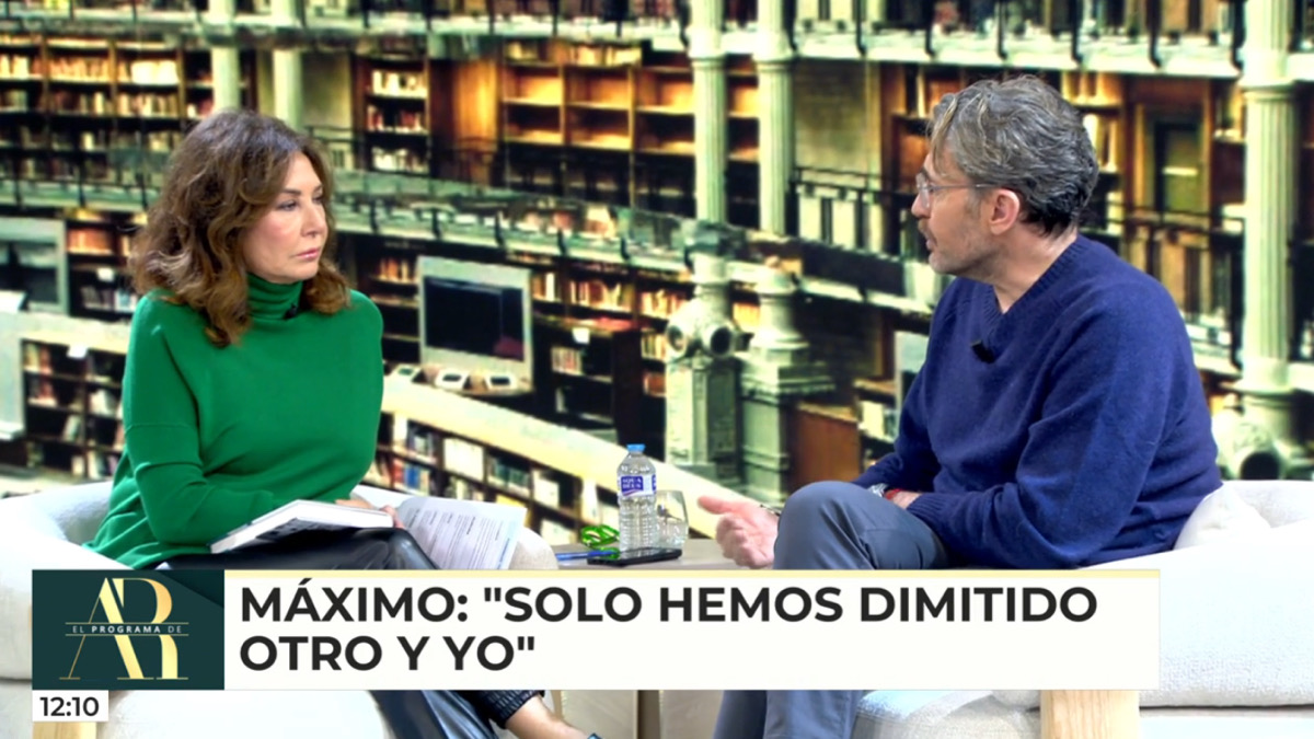 Ana Rosa Quintana y Máximo Huerta en 'El programa de AR'