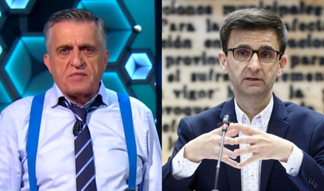 El Gran Wyoming en 'El Intermedio' y el presidente de RTVE, José Pablo López