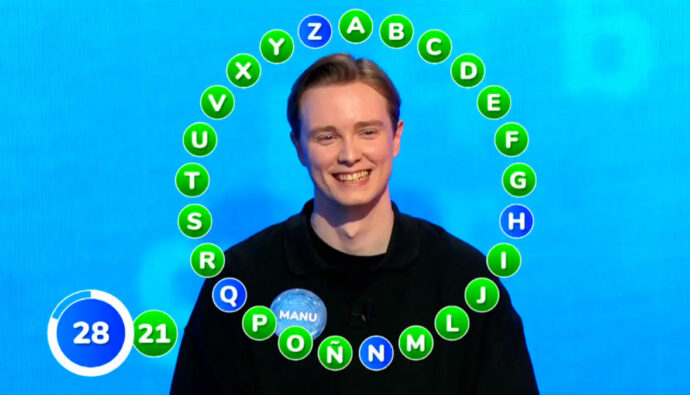 Manu Pascual en su último programa en 'Pasapalabra'