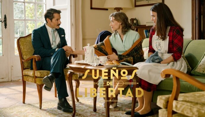 Pelayo, Marta y Fina en 'Sueños de libertad'.
