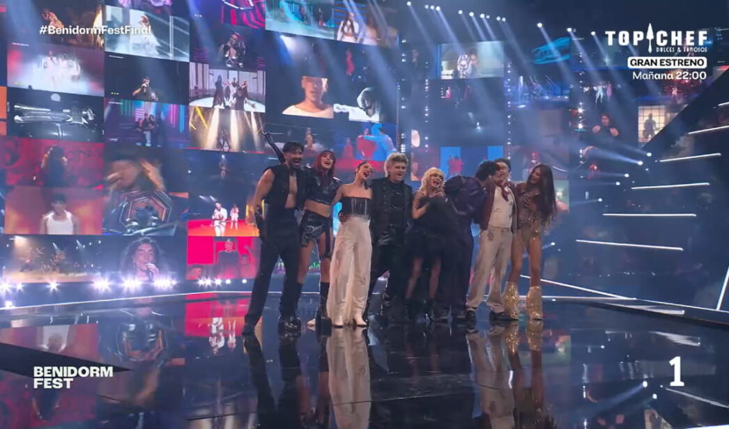 Ex representantes del Benidorm Fest en la final.