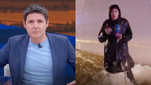 Jesús Cintora y una reportera en 'Malas Lenguas'.