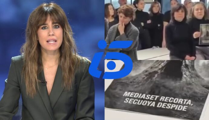 Protestas en 'Informativos Telecinco' por los despidos.