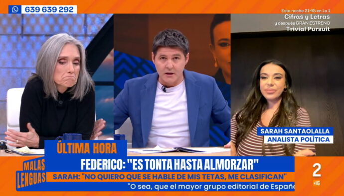 Montserrat Nebrera, Jesús Cintora y Sarah Santaolalla.