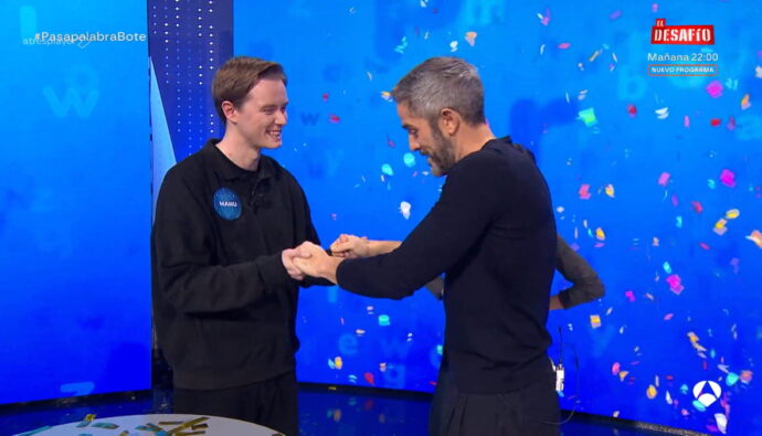 Manu Pascual y Roberto Leal en 'Pasapalabra'.