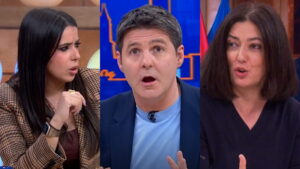 Sarah Santaolalla, Jesús Cintora y Rosa Belmonte.