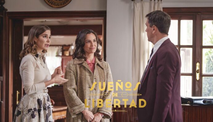 Begoña, Beatriz y Gabriel en 'Sueños de libertad'.