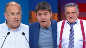 Miguel Tellado, Jesús Cintora y El Gran Wyoming.