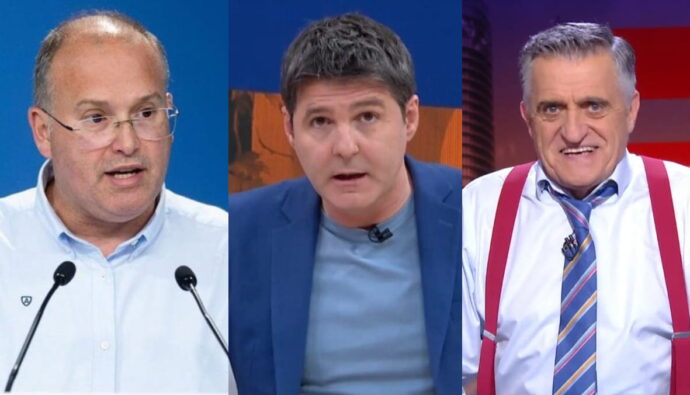 Miguel Tellado, Jesús Cintora y El Gran Wyoming.