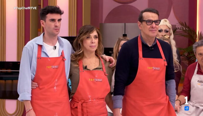 Alejandro Vergara, Eva Isanta y Luis Merlo en 'Top Chef'.