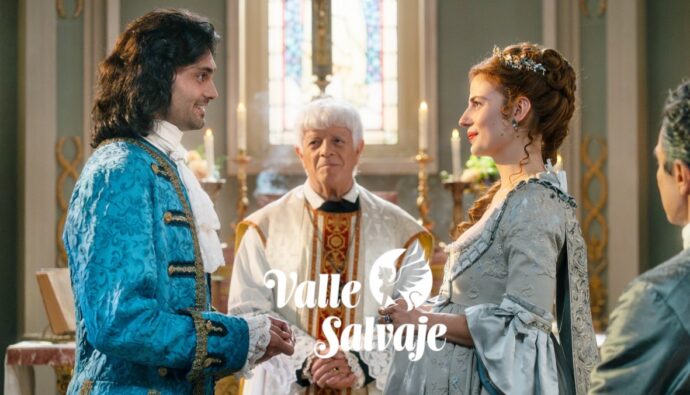 La boda de Rafael y Adriana en 'Valle Salvaje'.