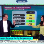 Iñaki López y Joanna Ivars, meteoróloga de La Sexta