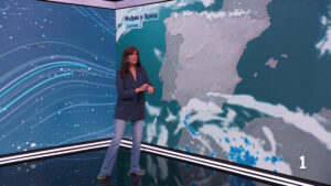 Mónica López, meteoróloga de RTVE en el 'Telediario'