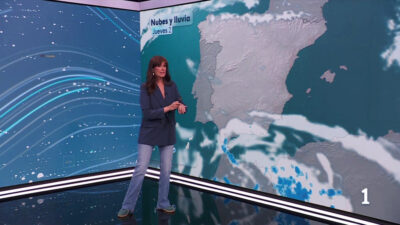 Mónica López, meteoróloga de RTVE en el 'Telediario'