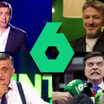 Emilio Aragón en el nacimiento de La Sexta, Aimar Bretos, Wyoming y Marc Giró