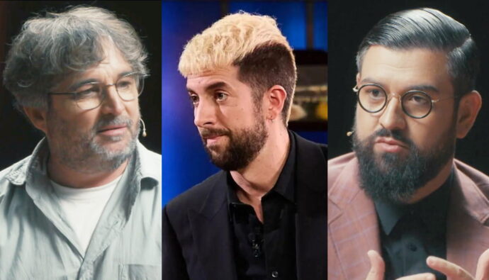 Jordi Évole, David Broncano y Manu Sánchez.