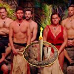 Concursantes de 'Supervivientes 2026' en la palapa y el logo