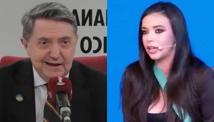 Federico Jiménez Losantos y Sarah Santaolalla.